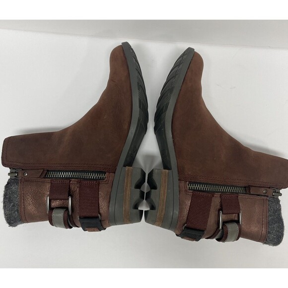 SOREL Lolla Waterproof Leather Ankle Boot Womens Size 8 LL5317-628 Chestnut EUC - Picture 6 of 9